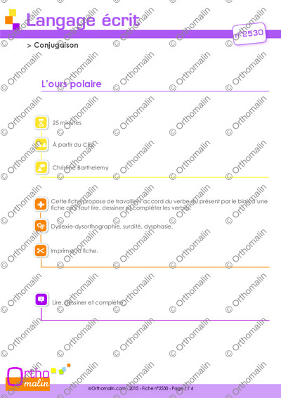 Page 1 de la fiche