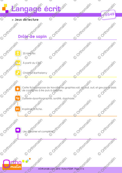 Page 1 de la fiche