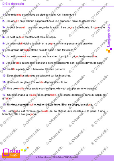 Page 2 de la fiche