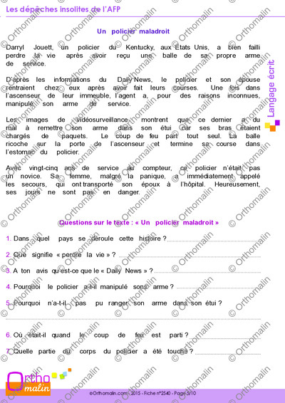 Page 5 de la fiche