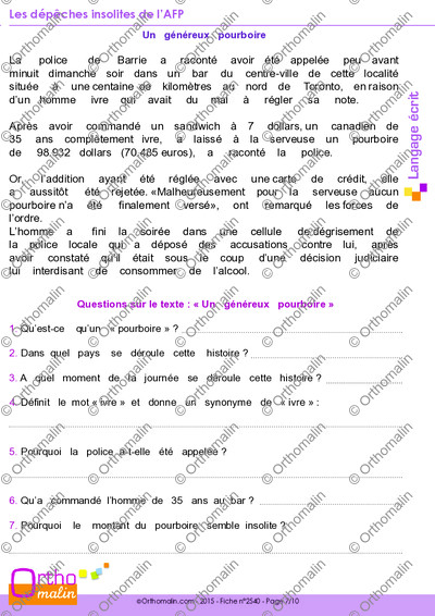 Page 7 de la fiche