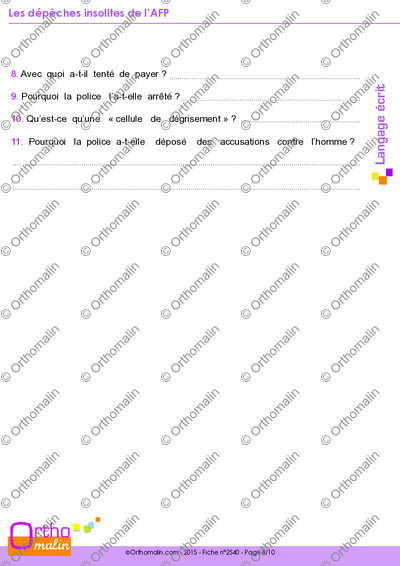 Page 8 de la fiche