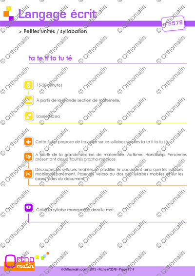 Page 1 de la fiche