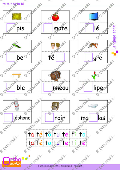 Page 2 de la fiche