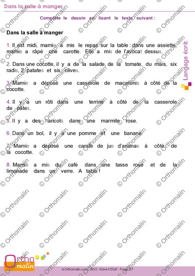 Page 2 de la fiche
