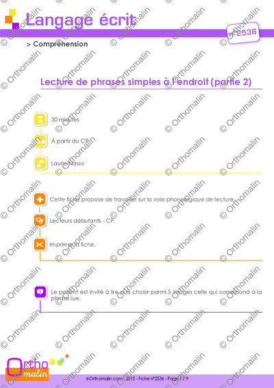 Page 1 de la fiche