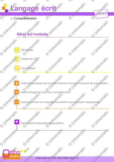 Page 1 de la fiche