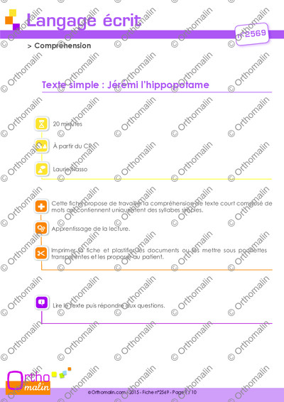 Page 1 de la fiche