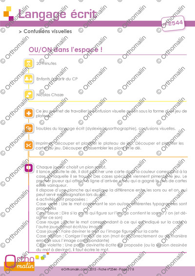 Page 1 de la fiche