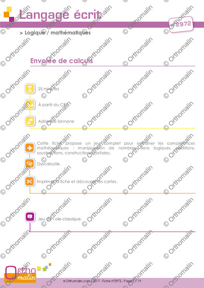 Page 1 de la fiche