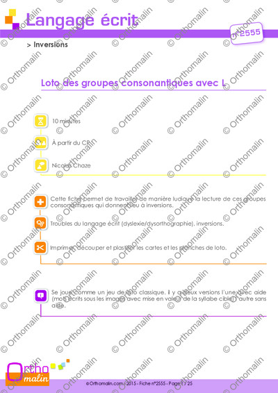 Page 1 de la fiche