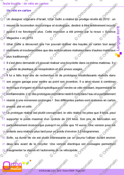 Page 2 de la fiche
