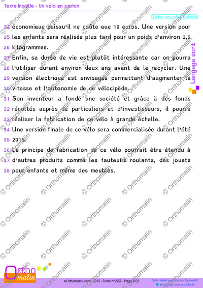 Page 5 de la fiche