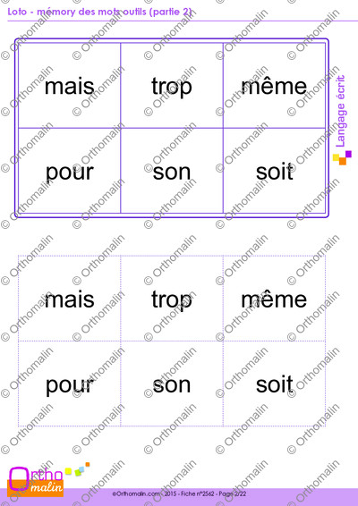 Page 2 de la fiche