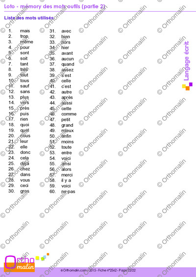 Page 22 de la fiche