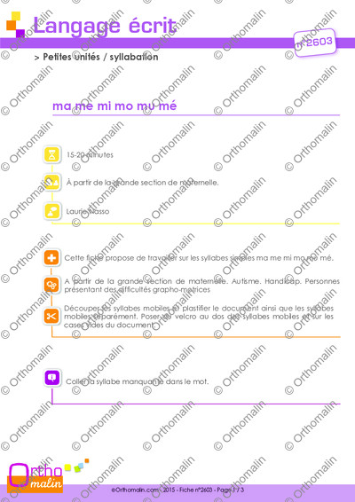 Page 1 de la fiche