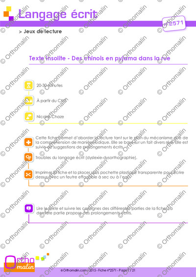 Page 1 de la fiche