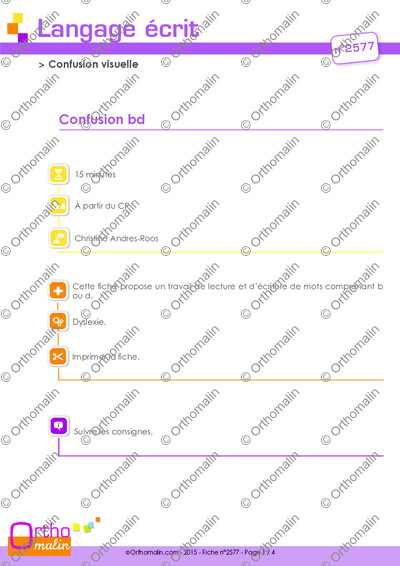 Page 1 de la fiche