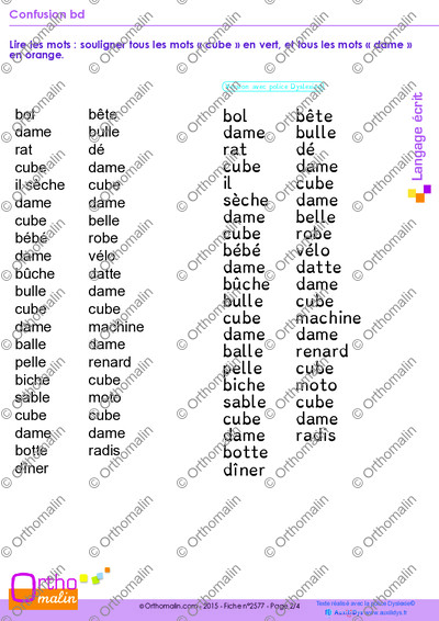 Page 2 de la fiche
