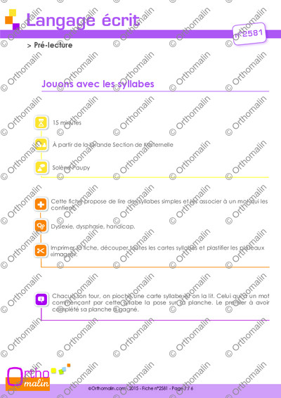 Page 1 de la fiche