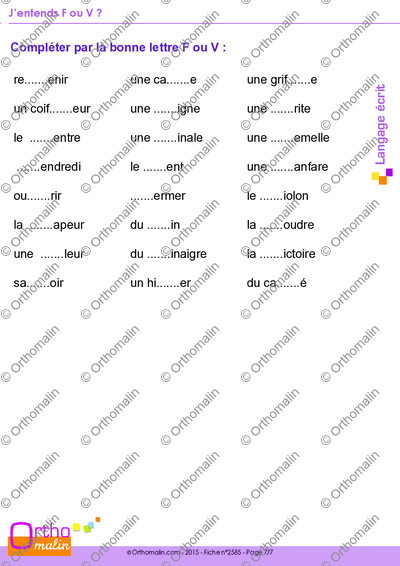 Page 7 de la fiche