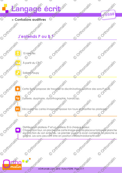 Page 1 de la fiche