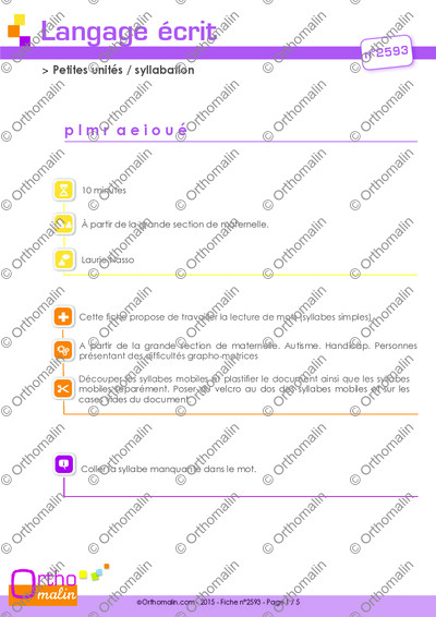 Page 1 de la fiche