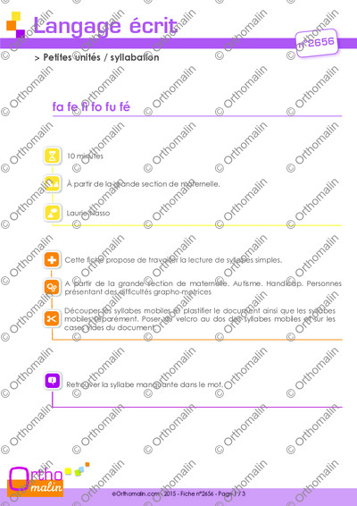 Page 1 de la fiche