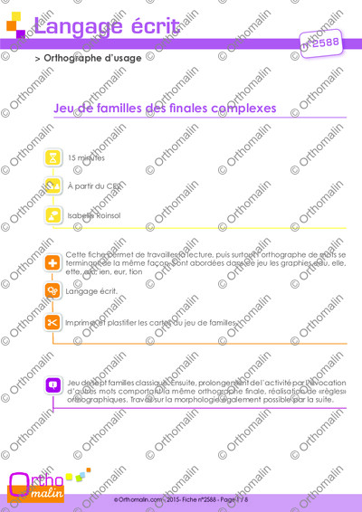 Page 1 de la fiche