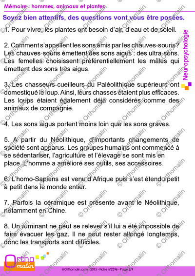 Page 2 de la fiche