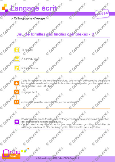 Page 1 de la fiche