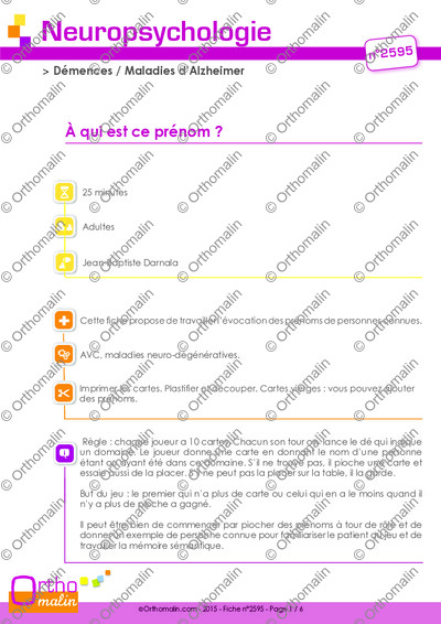 Page 1 de la fiche