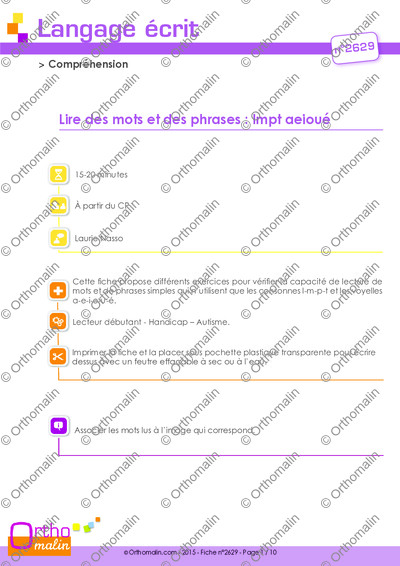 Page 1 de la fiche