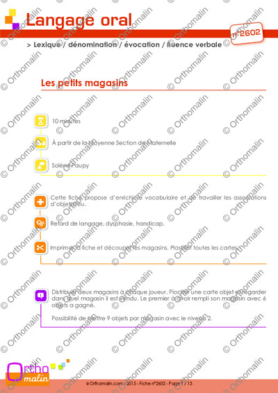Page 1 de la fiche