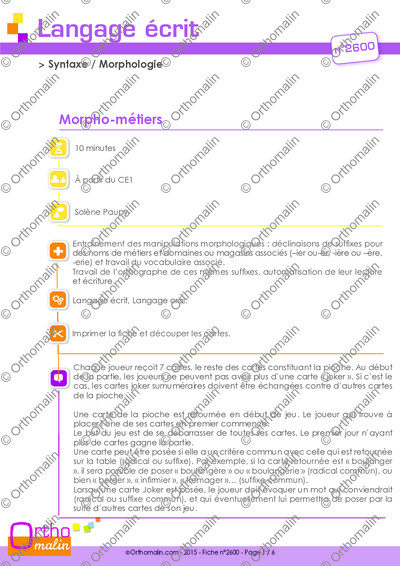 Page 1 de la fiche