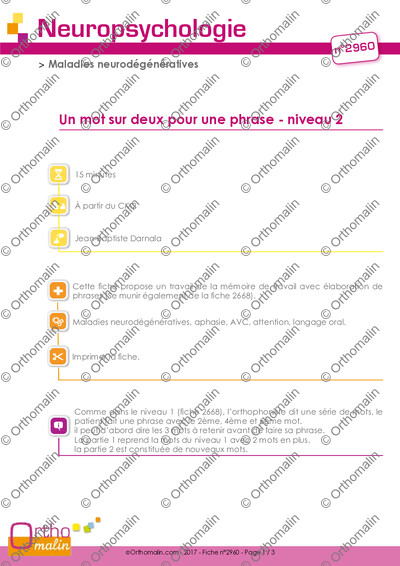 Page 1 de la fiche