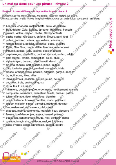 Page 3 de la fiche