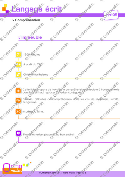 Page 1 de la fiche