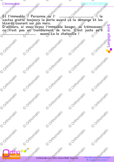 Page 6 de la fiche