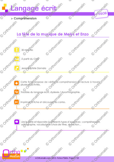 Page 1 de la fiche
