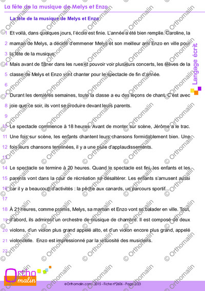 Page 2 de la fiche