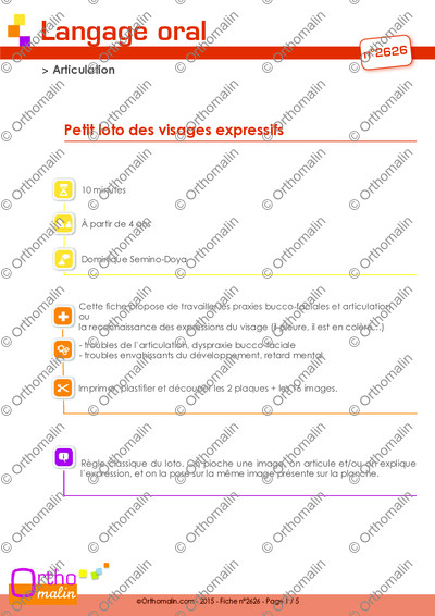 Page 1 de la fiche