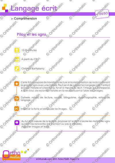 Page 1 de la fiche