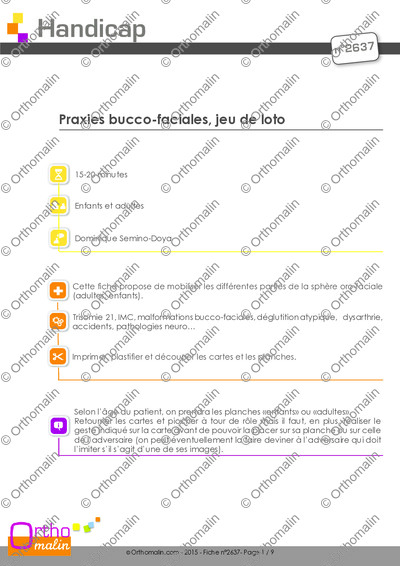 Page 1 de la fiche
