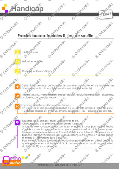 Page 1 de la fiche