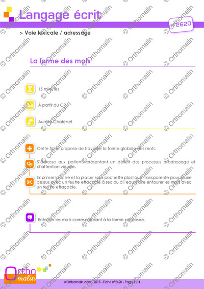 Page 1 de la fiche