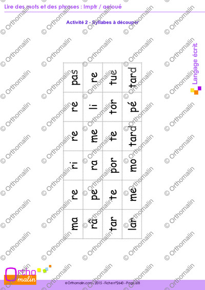 Page 6 de la fiche