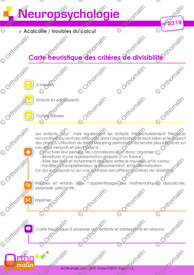 Page 1 de la fiche