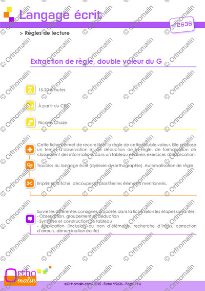 Page 1 de la fiche