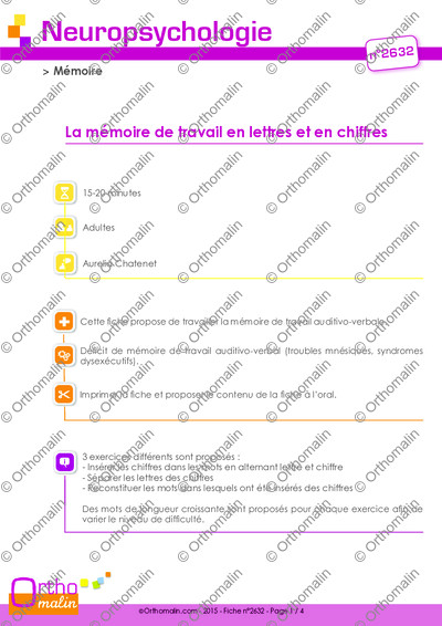 Page 1 de la fiche